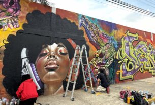 Mural in Ciudad Nezahualcoyotl, México. April 2024. Photo: Yareli Jáidar Benavides.