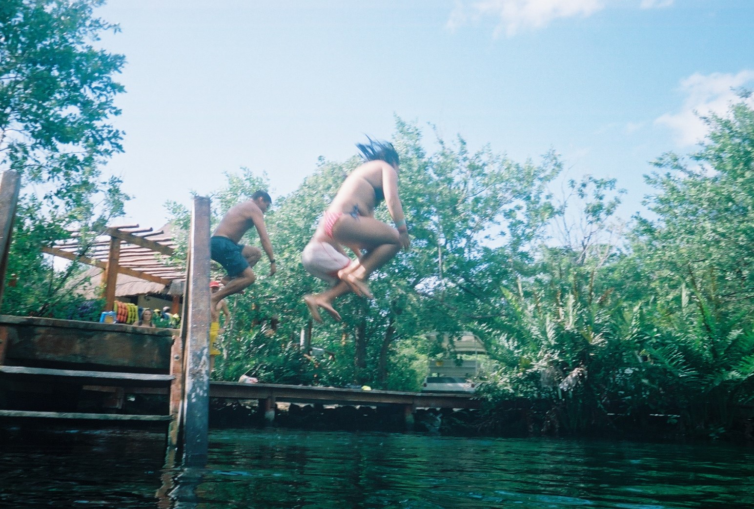 Cenote Cristalino: Easy access. © 2025 Jane Simon Ammeson.