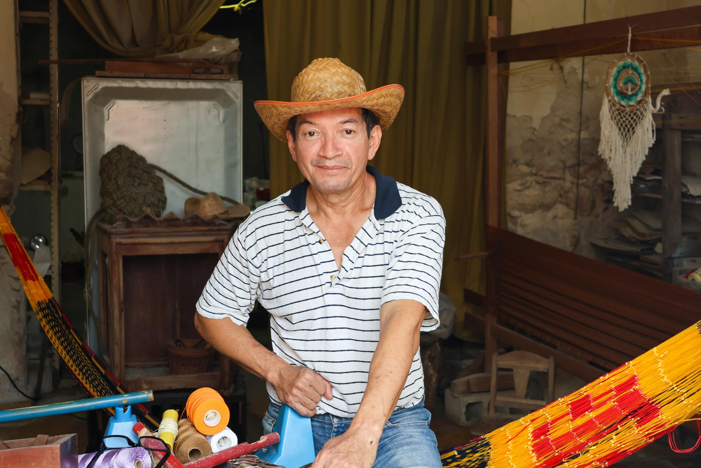 Campeche hamaquero Reene Bera. © 2026 Florence Voller.