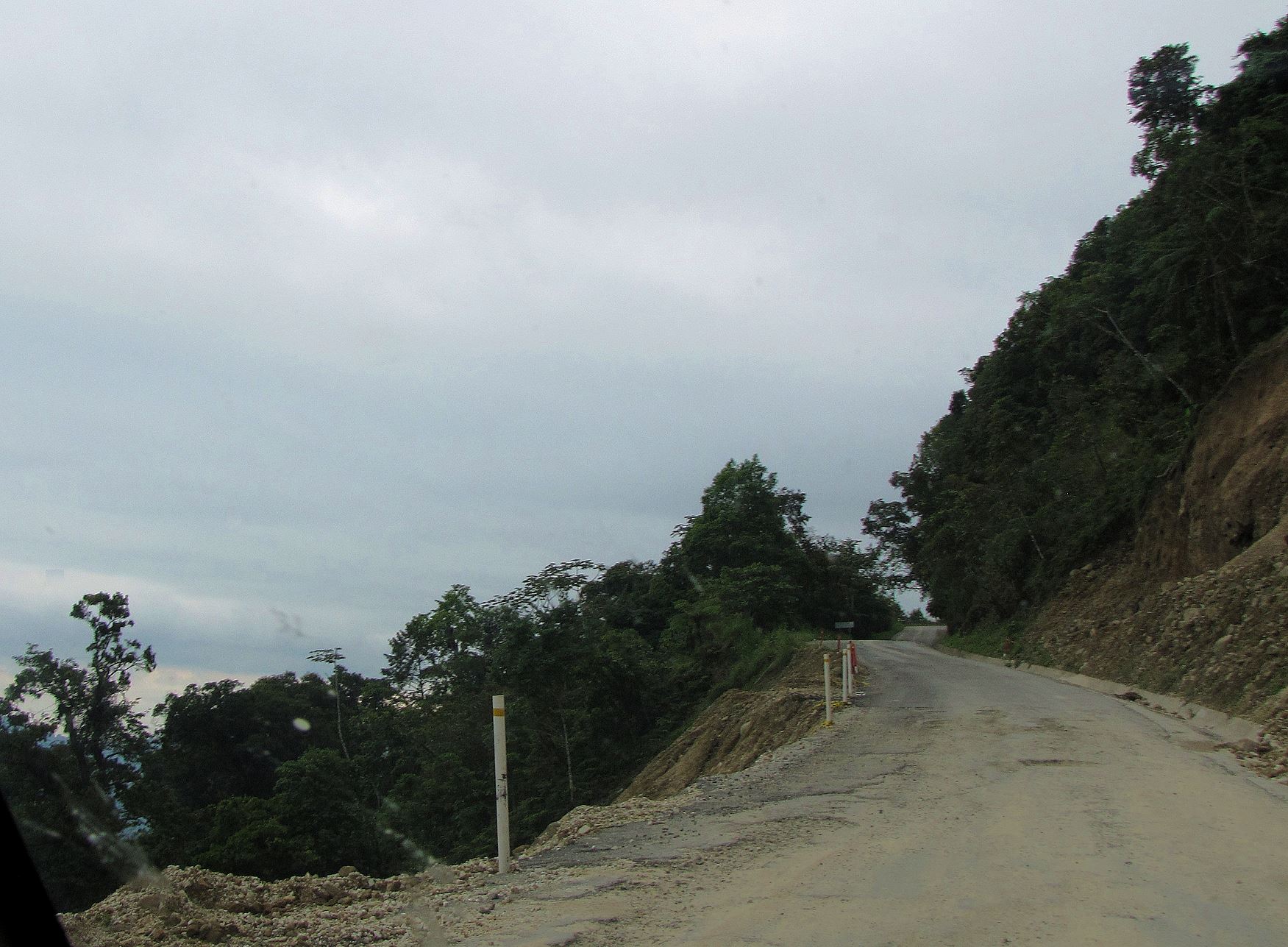 Road in slide area. © 2015 William B. Kaliher.